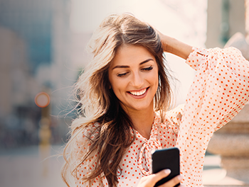 Online dating A beautiful woman searching for online dating.